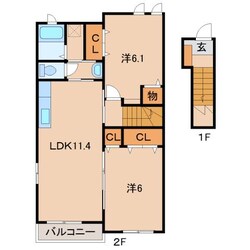 紀伊駅 徒歩22分 2階の物件間取画像